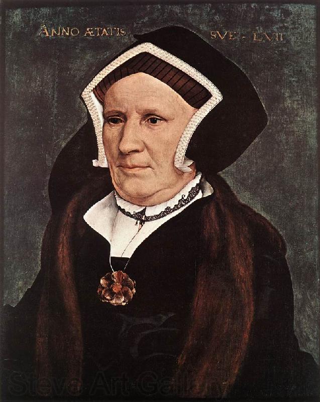 HOLBEIN, Hans the Younger Portrait of Lady Margaret Butts sg